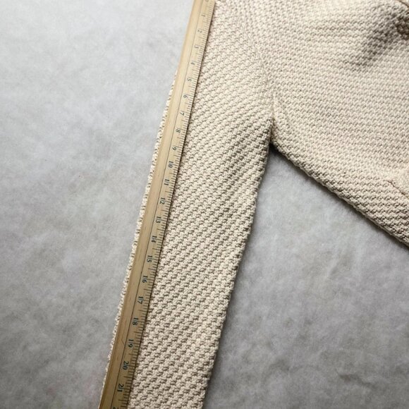 Orvis Womens Cream Textured Knit Open Front Pocket Cardigan Sweater Size XL - Picture 7 of 8